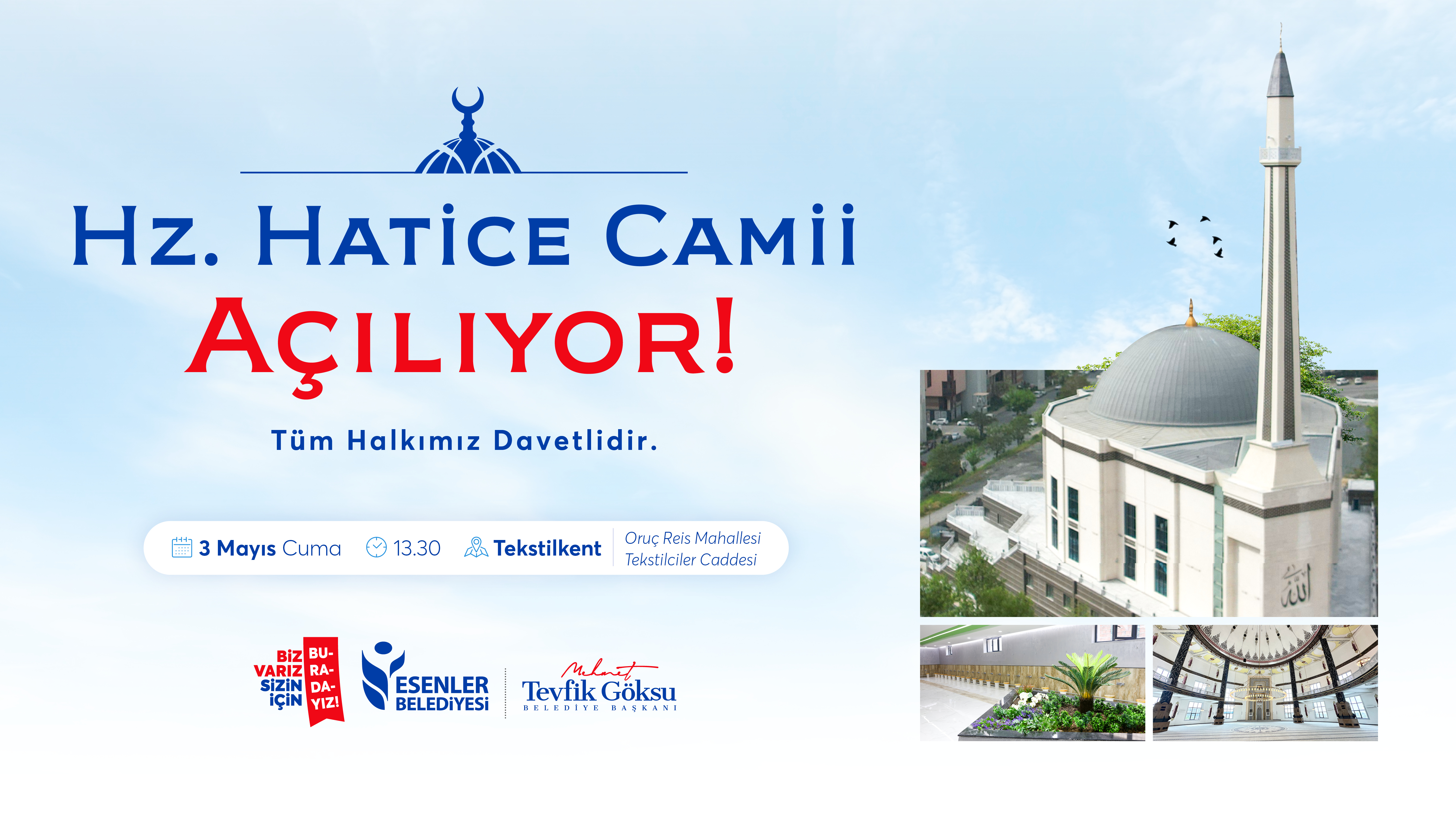 HZ. HATİCE CAMİİ AÇILIYOR!