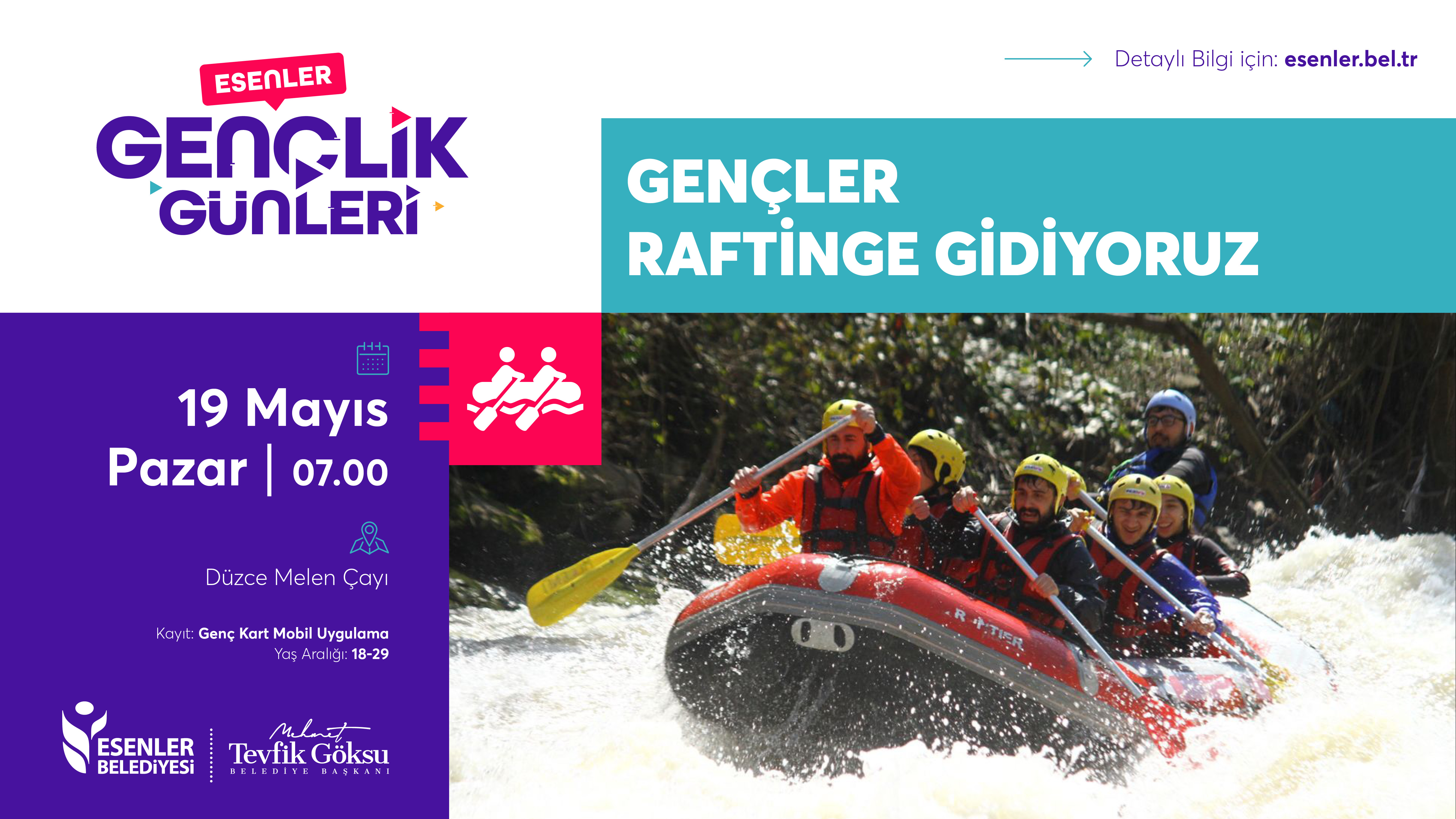 GENÇLER RAFTİNGE GİDİYORUZ