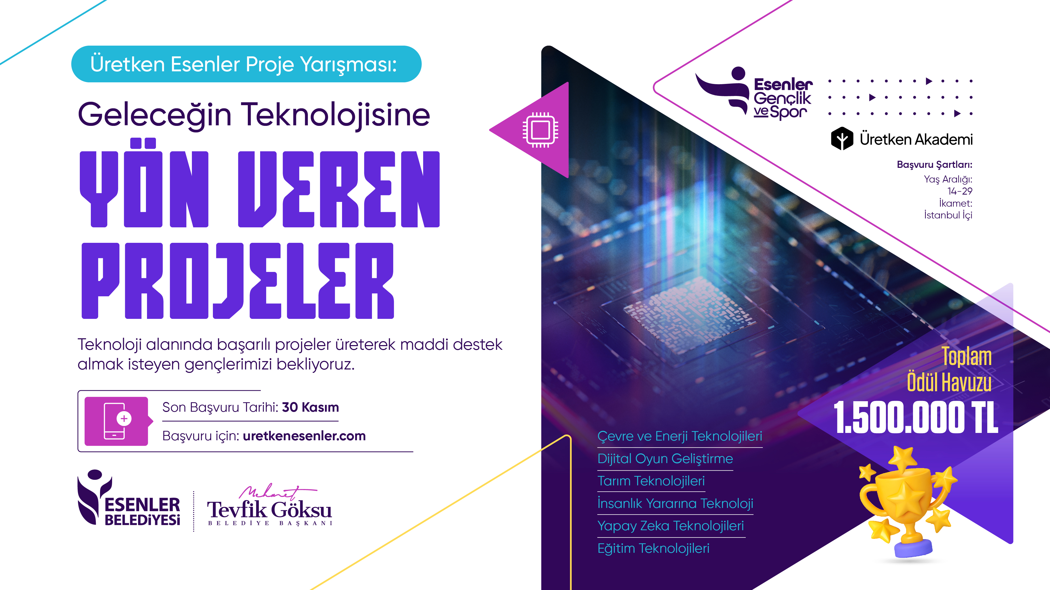 ÜRETKEN ESENLER PROJE YARIŞMASI BAŞLIYOR!