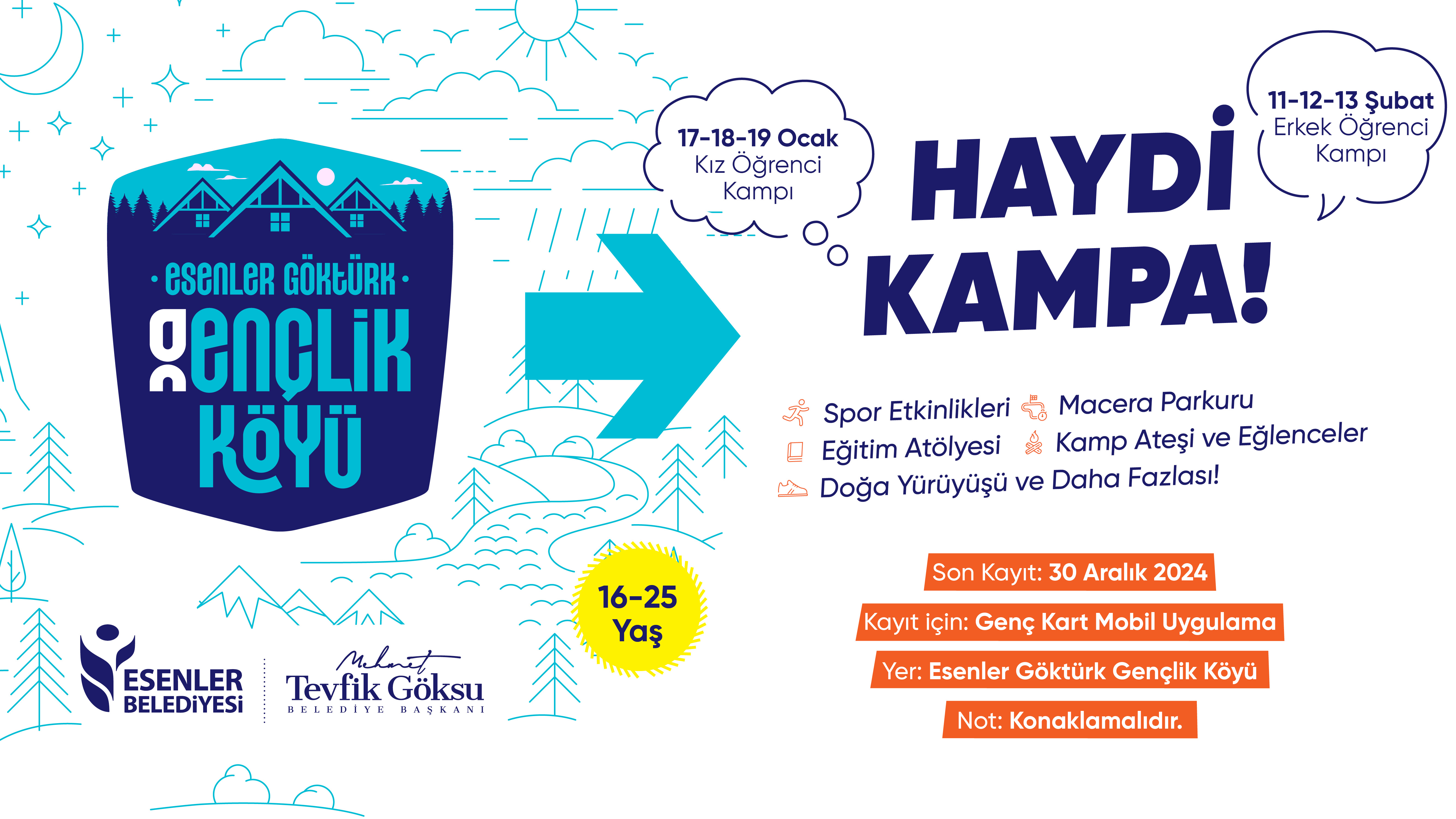 Esenler Göktürk Gençlik Köyü Haydi Kampa!