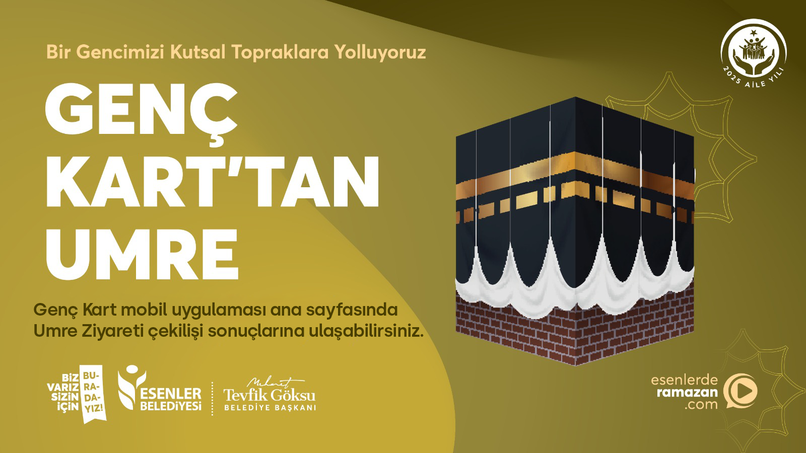 GENÇ KARTTAN BİR GENCİMİZE UMRE HEDİYE