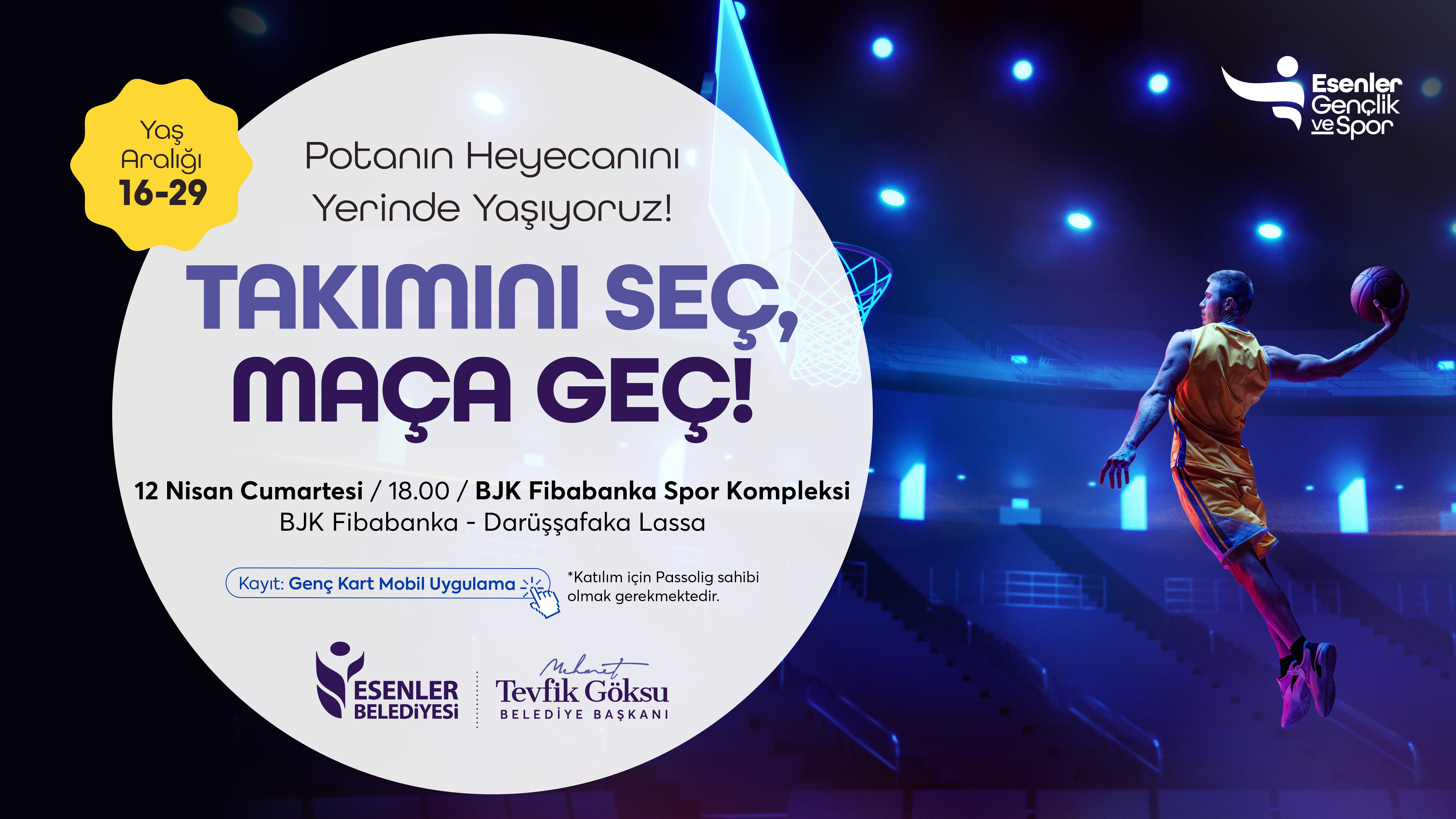 TAKIMINI SEÇ, MAÇA GEÇ! BJK Fibabanka - Darüssafaka Lassa