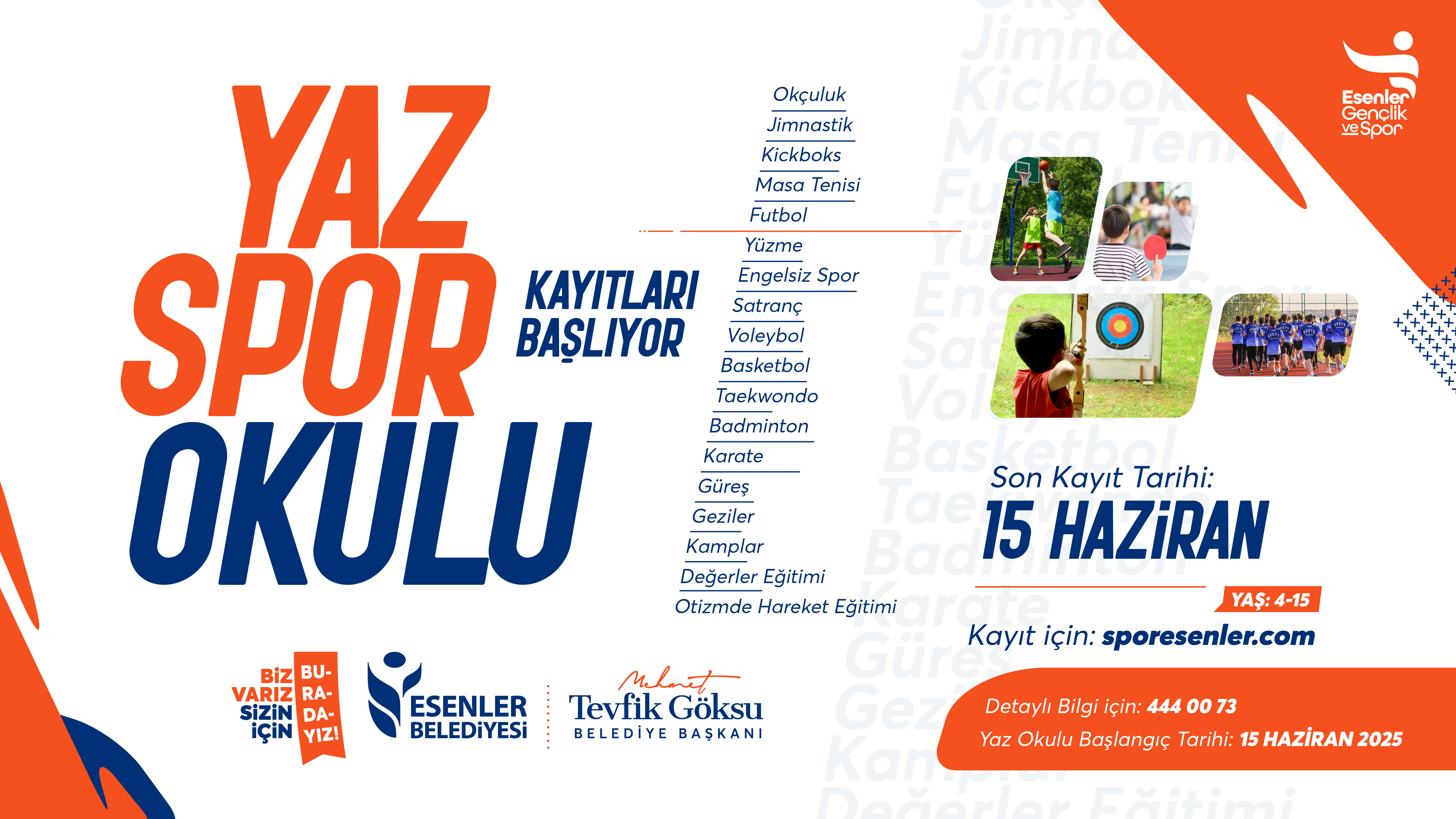 Yaz Spor Okulu Kayıtları Başlıyor