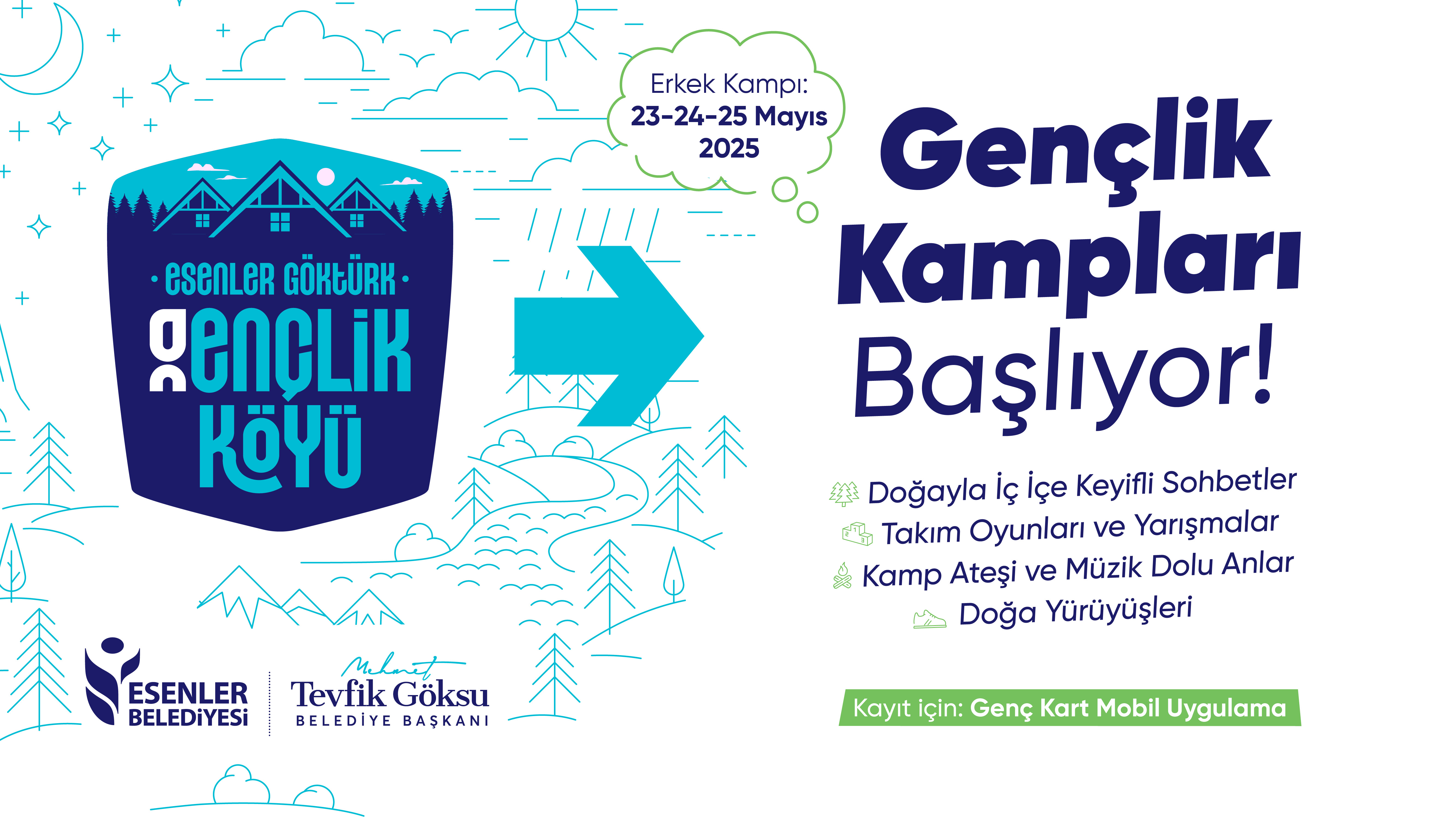 Esenler Göktürk Gençlik Kampları Başlıyor