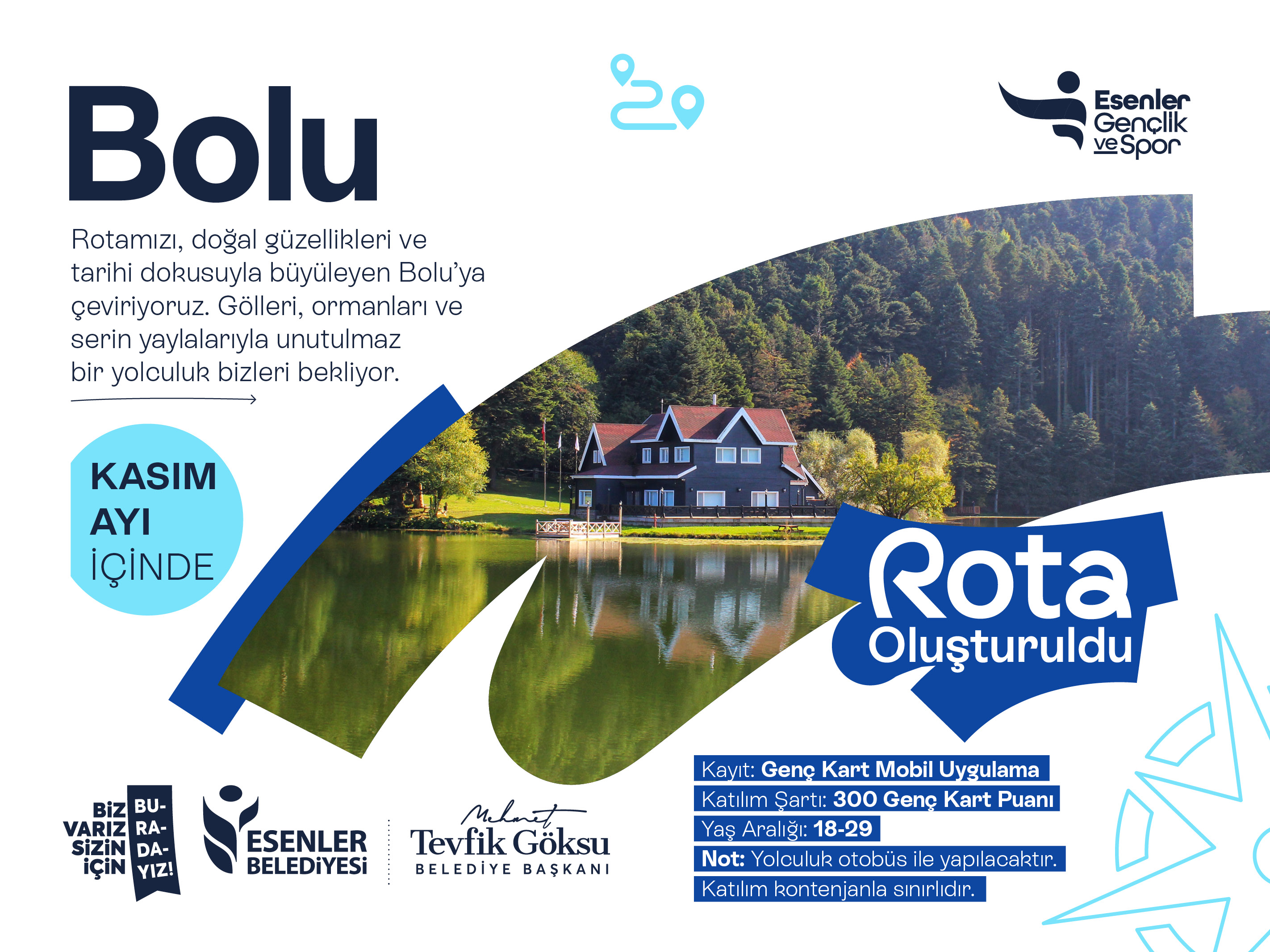 Rota Oluşturuldu Bolu