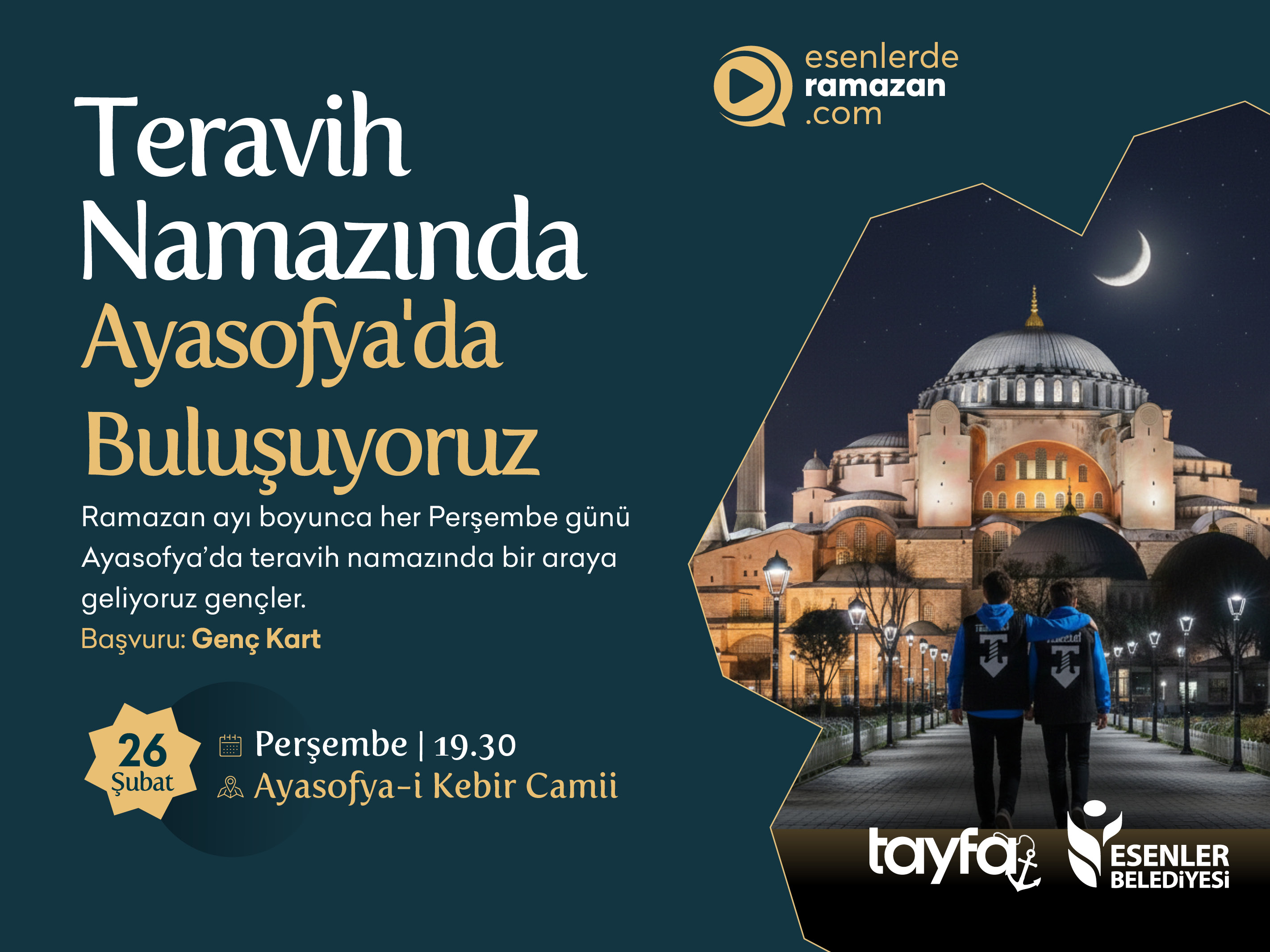 Teravih Namazında Ayasofya'da Buluşuyoruz